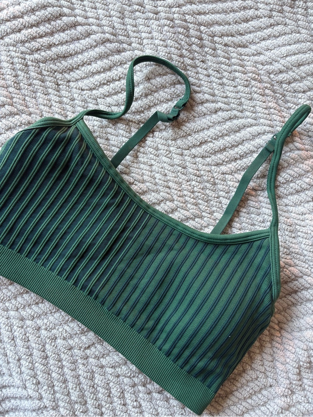 aerie Forest Green Ribbed Seamless Bralette